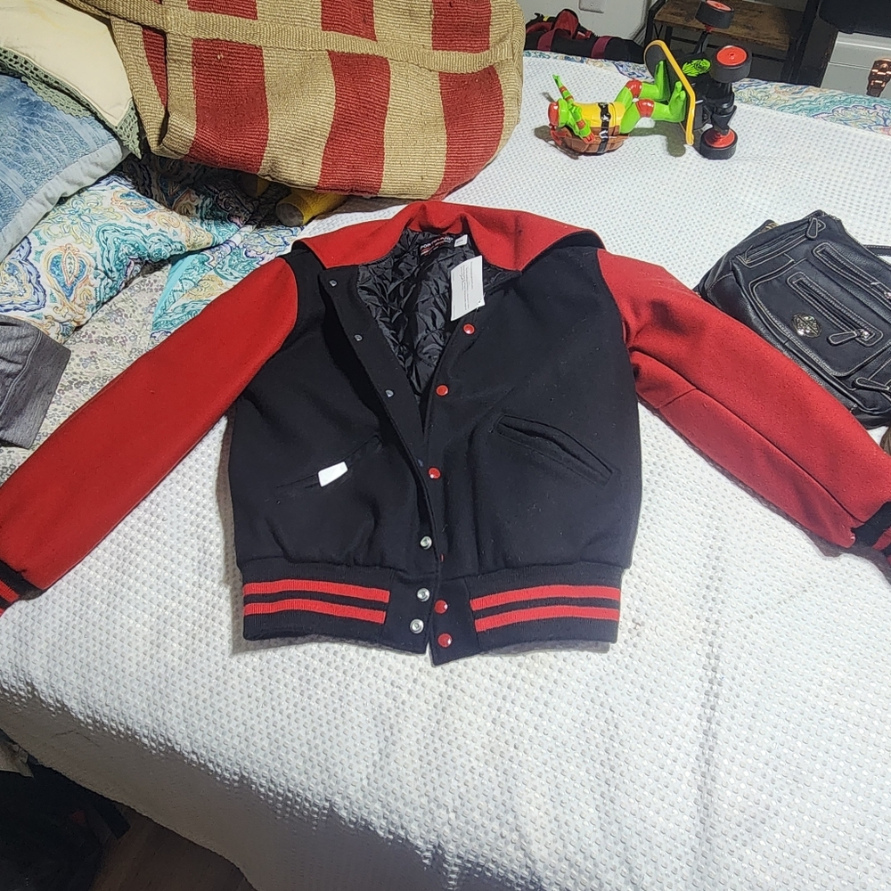 DELONG NWT WOMENS SZ MEDIUM WOOL VARSITY DEFENDER JACKET COAT